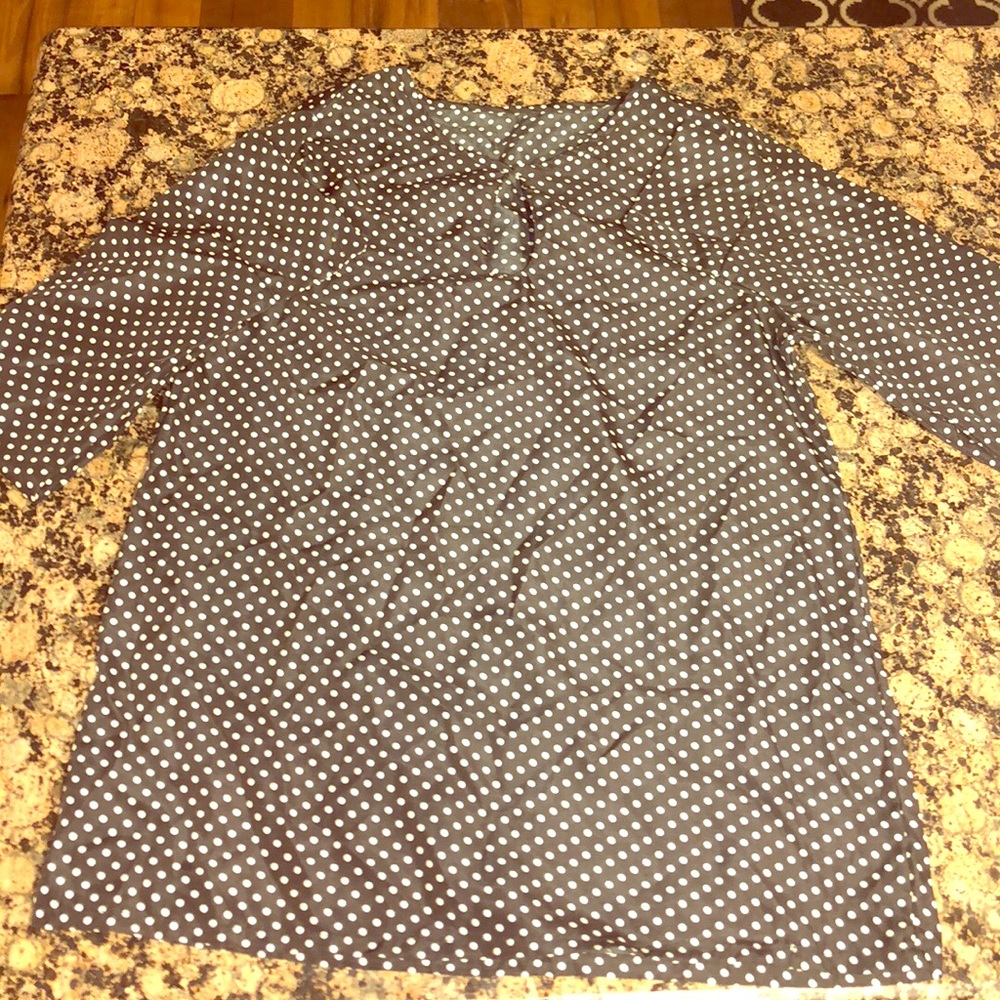 Black and white polka dot shirt long sleeve